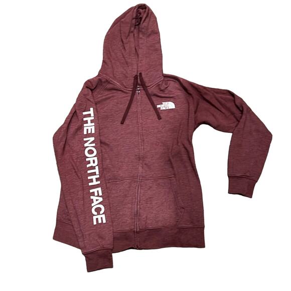 The North Face Women's Half Dome Full Zip Hoodie Maroon Size L - Picture 1 of 7